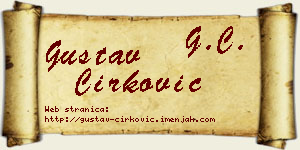Gustav Ćirković vizit kartica